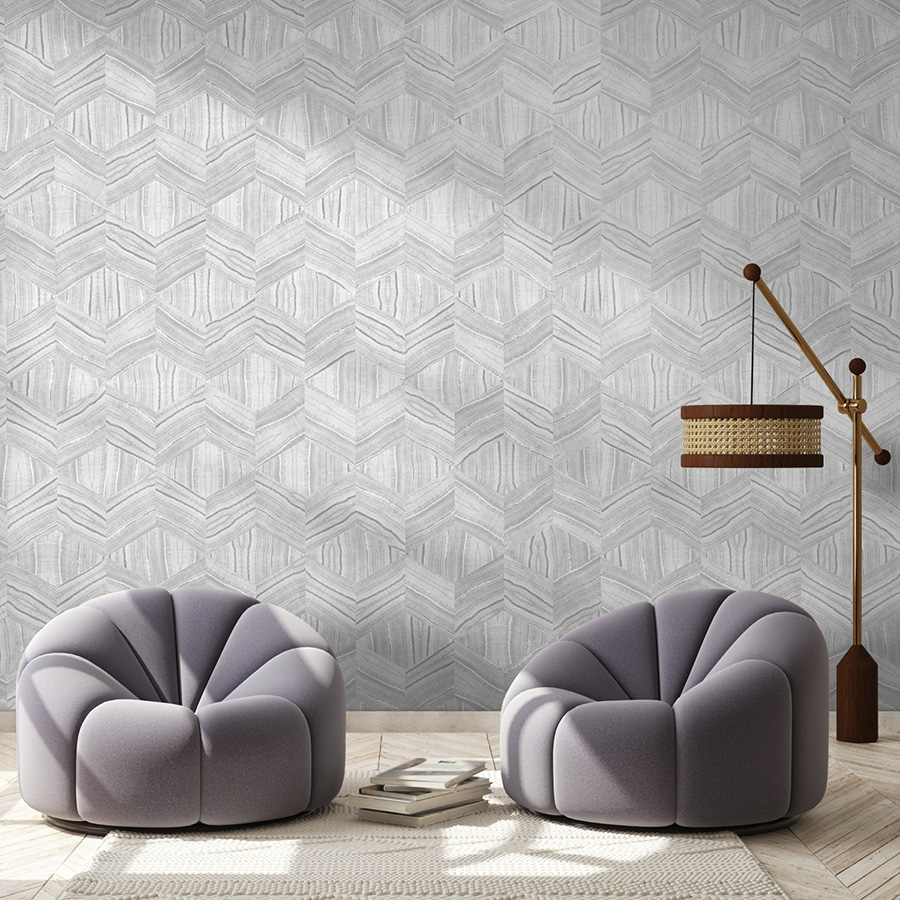 Pulse ivory Inspired Material wallcovering