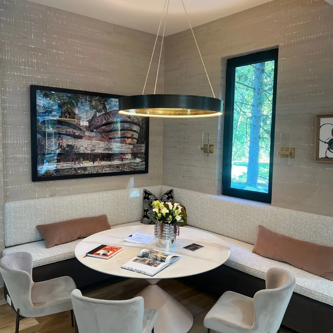 Dorka Standard Home used Cypress to bring together this breakfast nook for the Aspire Design and Home Showhouse.