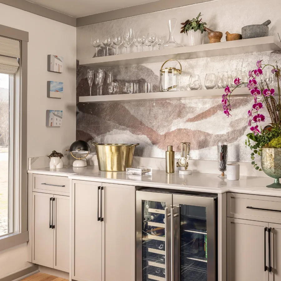 Residential bar designed by Howard House Interiors utilizing Summit.